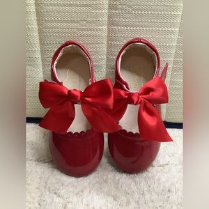 MG baby, Toddler kids red party shoes, size 26